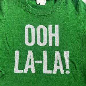 kate spade  Green Sweater with with ooh la-la! XS